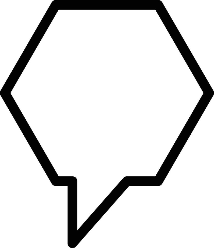 thought bubble, chat icon. Simple thin line, outline of chat bubble icons for UI and UX, website or mobile application on white background vector