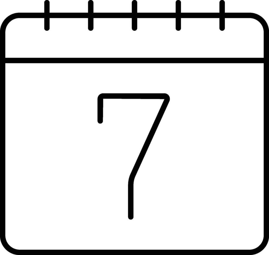 Calendar, 7 icon. Simple thin line, outline of calendar icons for ui and ux, website or mobile application on white background vector
