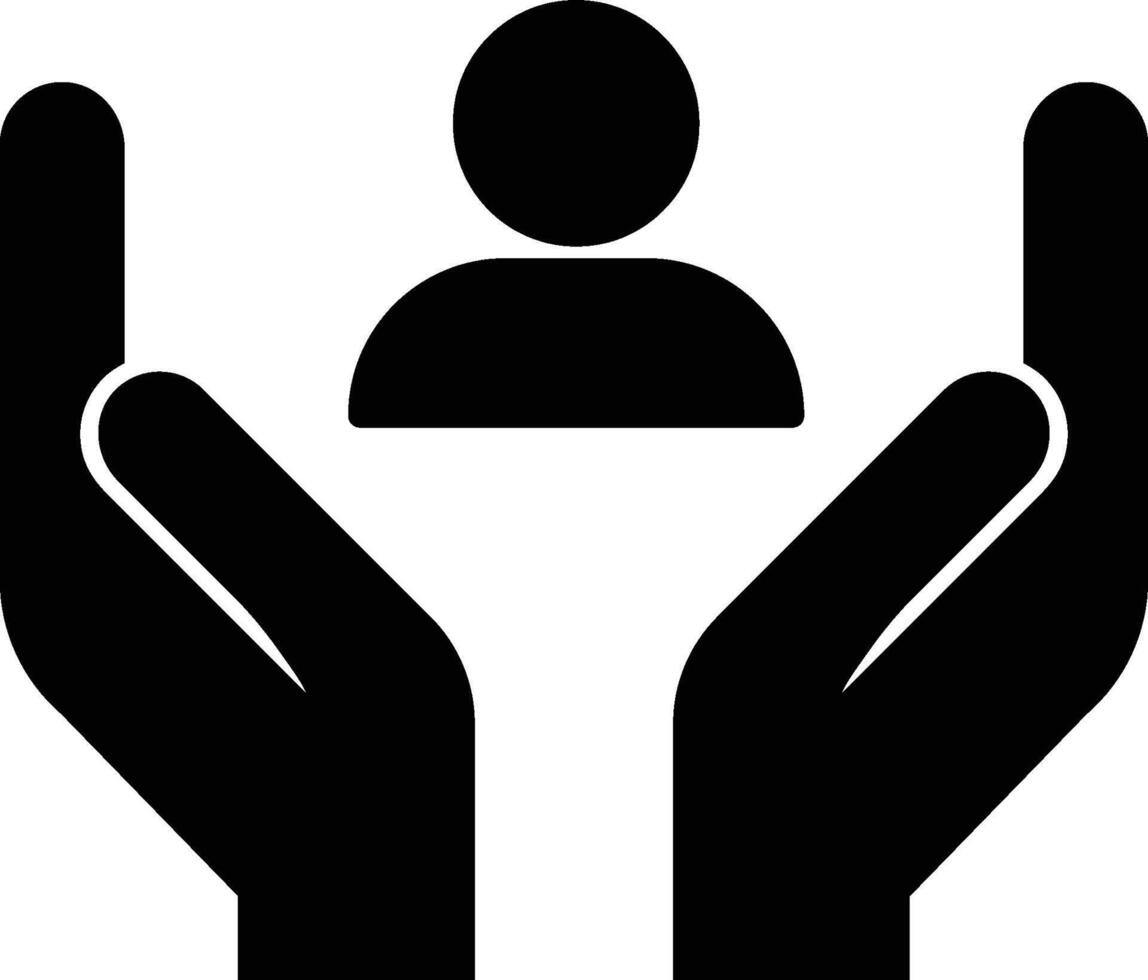 care, customer icon. Simple glyph of business set for UI and UX, website or mobile application on white background on white background vector