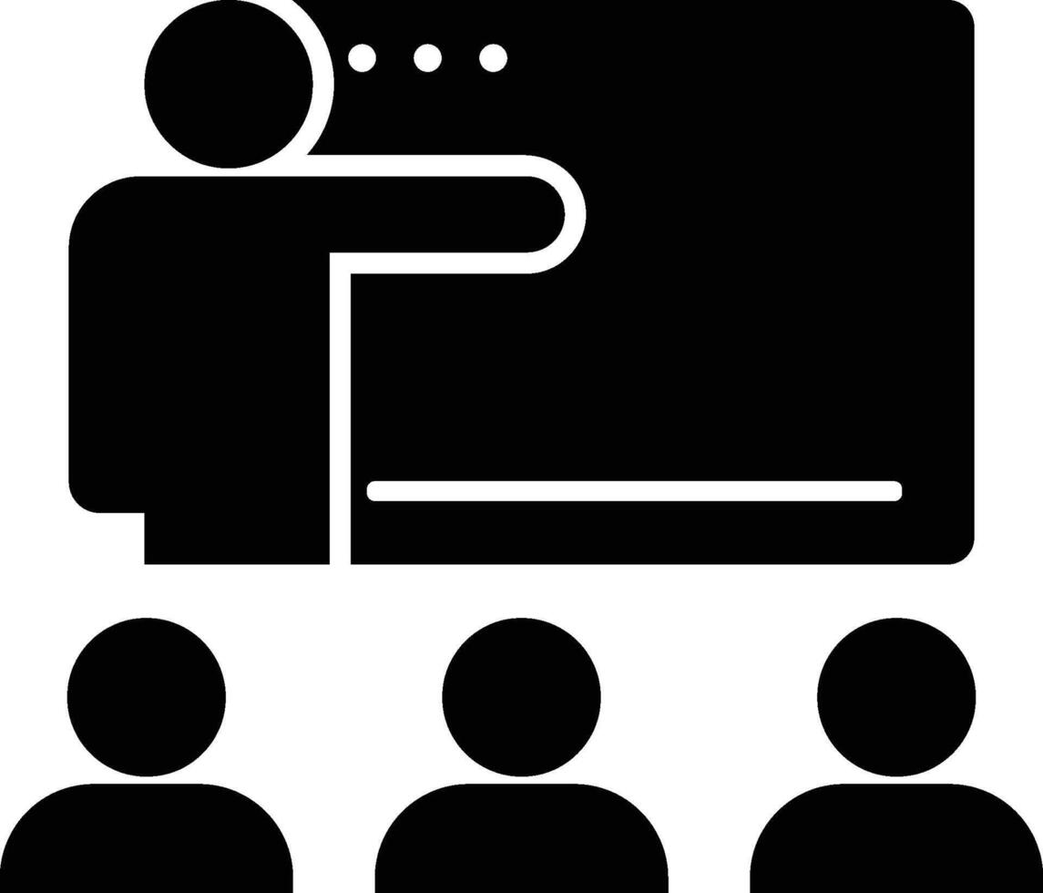 class, education icon. Simple glyph of business set for UI and UX, website or mobile application on white background on white background vector