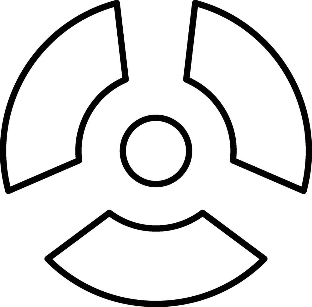 nuclear energy icon. Simple thin line, outline of Biology icons for UI and UX, website or mobile application on white background vector