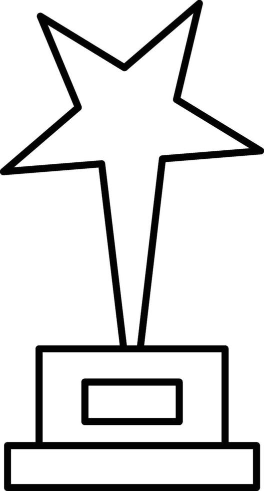 Award, shining star icon. Simple thin line, outline of awards icons for ui and ux, website or mobile application on white background vector