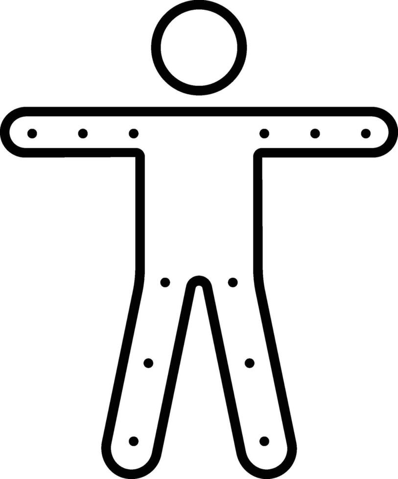 points, limbs icon. Simple thin line, outline of Bone injury icons for UI and UX, website or mobile application on white background vector