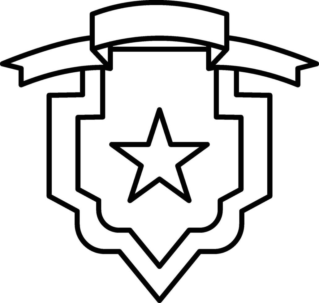 Award, shield, star icon. Simple thin line, outline of awards icons for ui and ux, website or mobile application on white background vector