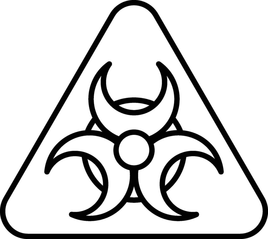 hazard, biological icon. Simple thin line, outline of Biology icons for UI and UX, website or mobile application on white background vector