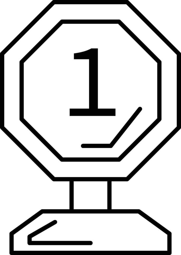 Award, prize, first place icon. Simple thin line, outline of awards icons for ui and ux, website or mobile application on white background vector