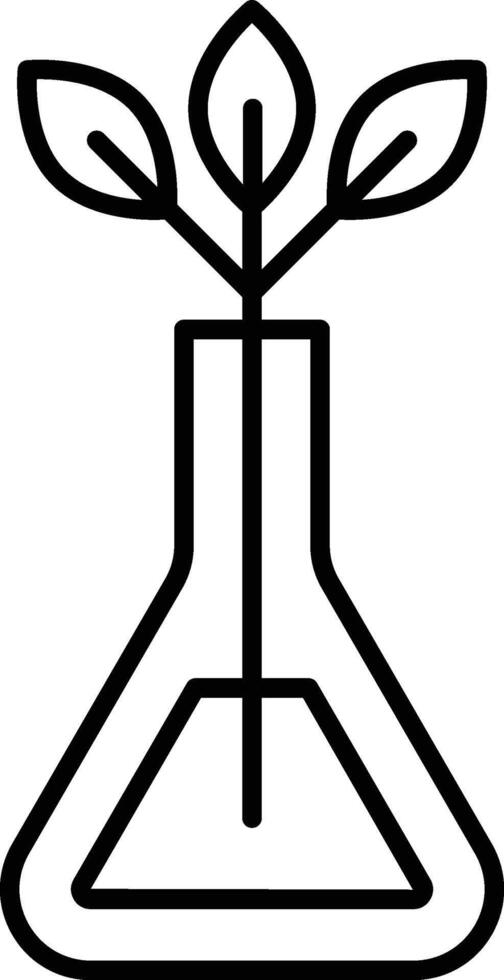 biology, plant icon. Simple thin line, outline of Biology icons for UI and UX, website or mobile application on white background vector