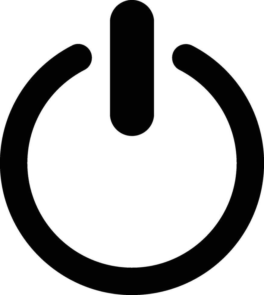 On Off switch, power button icon. Simple glyph of energy for UI and UX, website or mobile application on white background vector