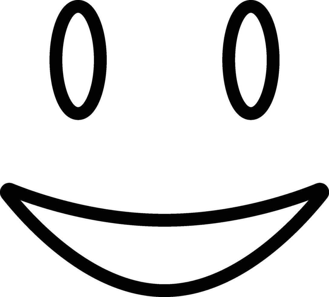 grinning, face icon. Simple thin line, outline of Emotion icons for UI and UX, website or mobile application on white background vector