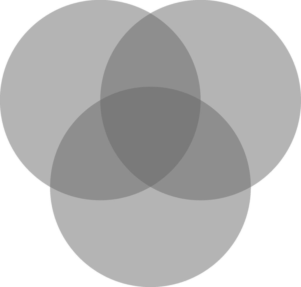 Venn Diagram icon. Crisp glyph for comparison visuals, ideal for web and mobile UI on a white background. vector