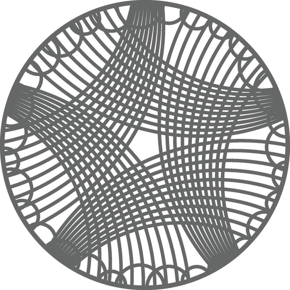 Chord diagram icon. Refined glyph for circular relationship charts, designed for UI UX and mobile use on a white background. vector