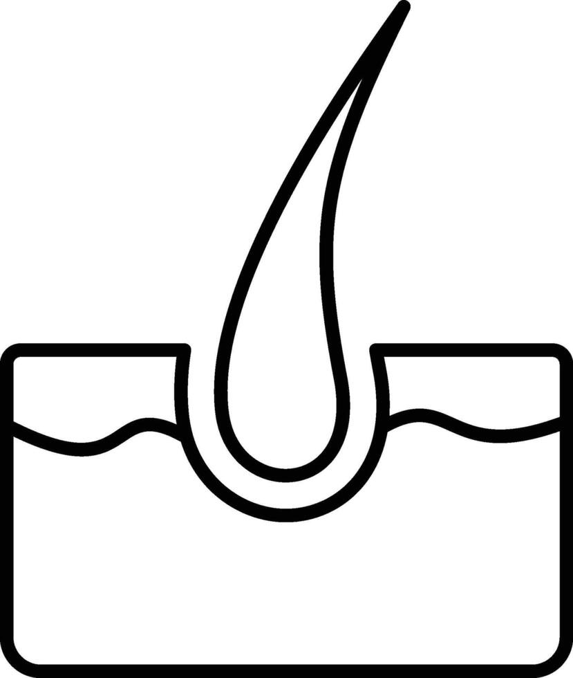 skin icon. Simple thin line, outline of Biology icons for UI and UX, website or mobile application on white background vector