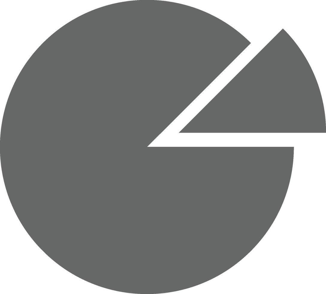 pie chart icon. Clean line glyph for charts and diagrams, ideal for UI UX, websites and mobile apps on a white background. vector