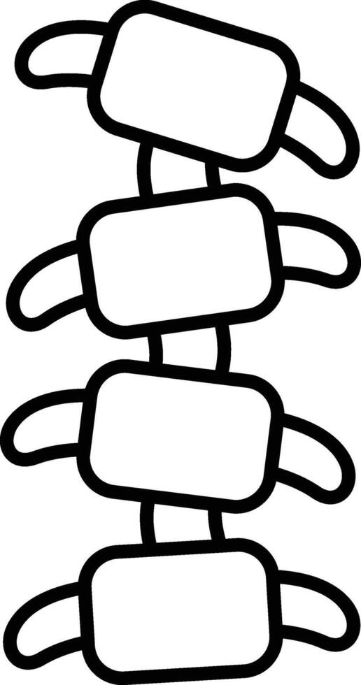 spine icon. Simple thin line, outline of Bone injury icons for UI and UX, website or mobile application vector