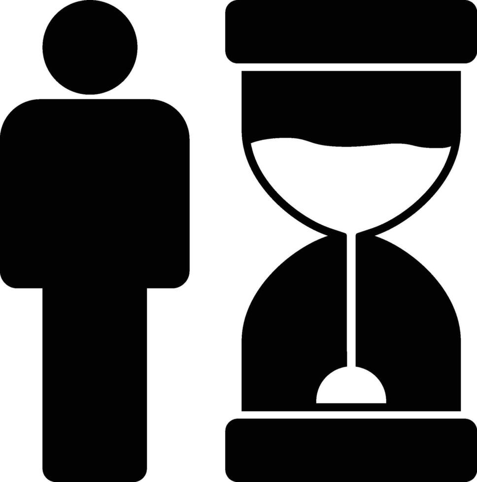 clock, deadline icon. Simple glyph of business set for UI and UX, website or mobile application on white background on white background vector