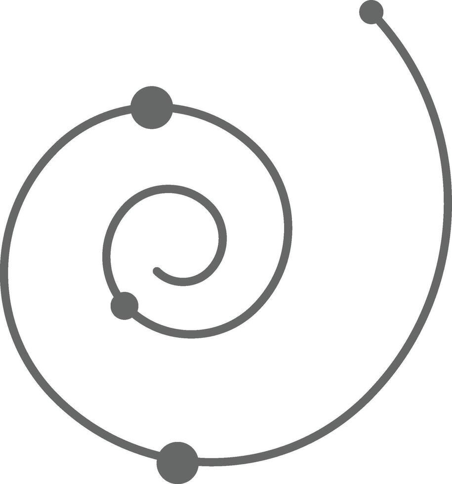 spiral chart icon. Minimal spiral glyph for timeline and cyclical data visuals, optimized for web and mobile on a white background. vector
