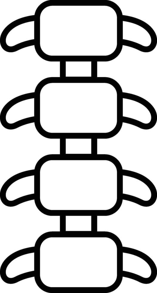 spine icon. Simple thin line, outline of Bone injury icons for UI and UX, website or mobile application on white vector