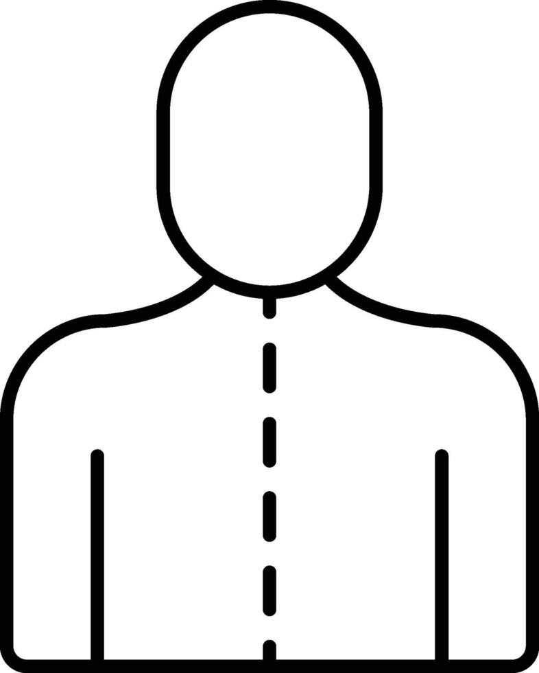 spine man icon. Simple thin line, outline of Bone injury icons for UI and UX, website or mobile application on white background vector