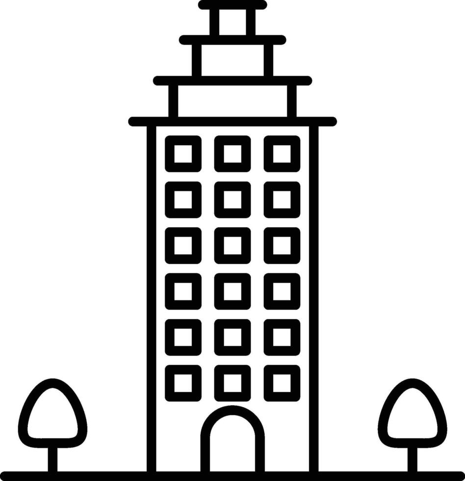 train station icon. Simple thin line, outline of Buildings icons for UI and UX, website or mobile application on dark blue gradient background on the background of a light map vector