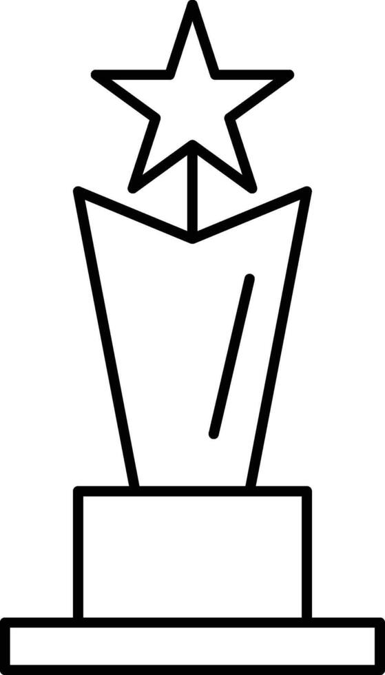 Award, goblet, shining star icon. Simple thin line, outline of awards icons for ui and ux, website or mobile application on white background vector