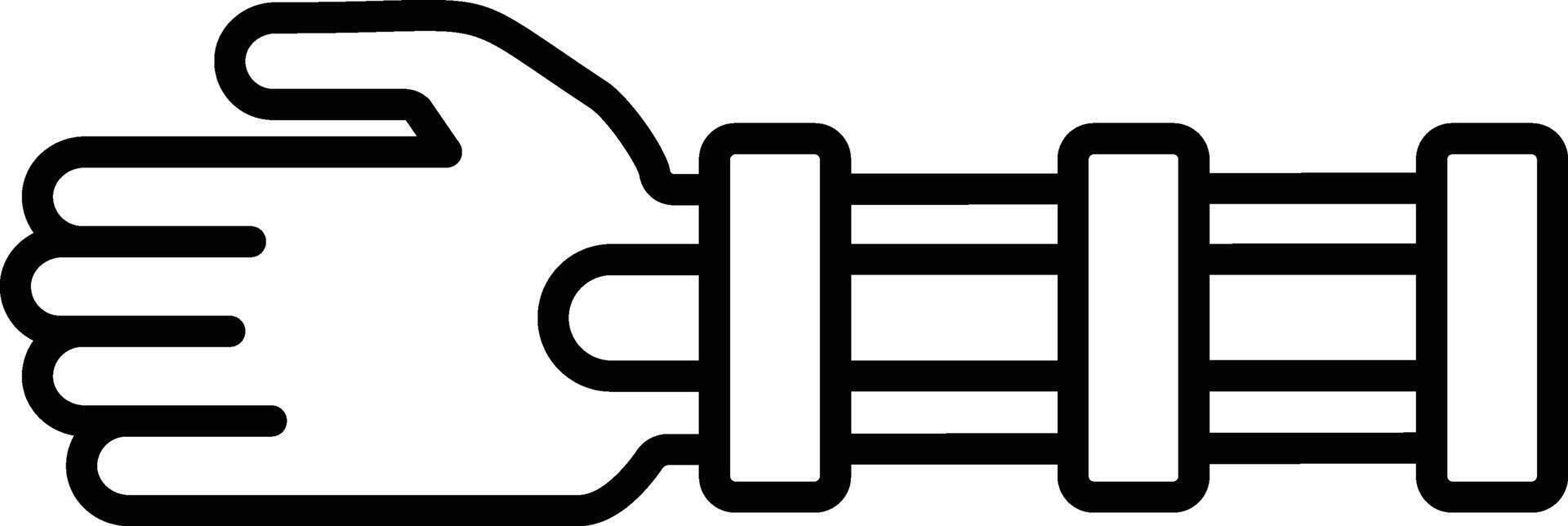 arm, bone, break, stick, to tie icon. Simple thin line, outline of Bone injury icons for UI and UX, website or mobile application on white background vector