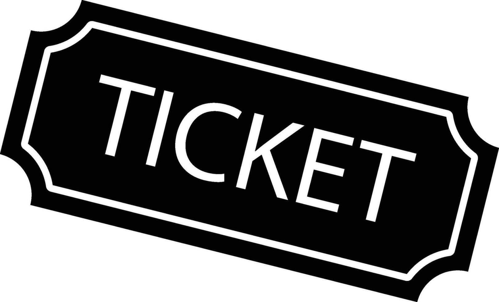 Ticket icon icon. Simple glyph of cinema for UI and UX, website or mobile application on white background vector
