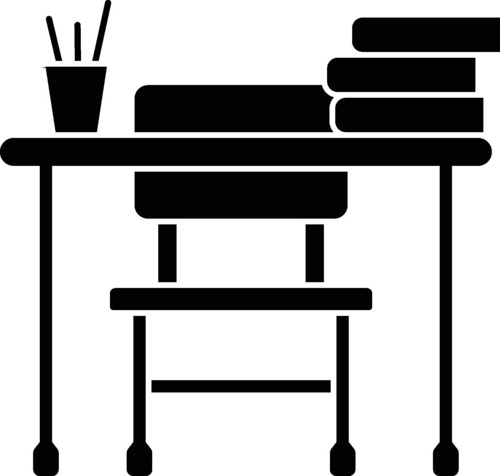 school desk icon. isolated, Element of simple education icon for mobile concept and web apps vector