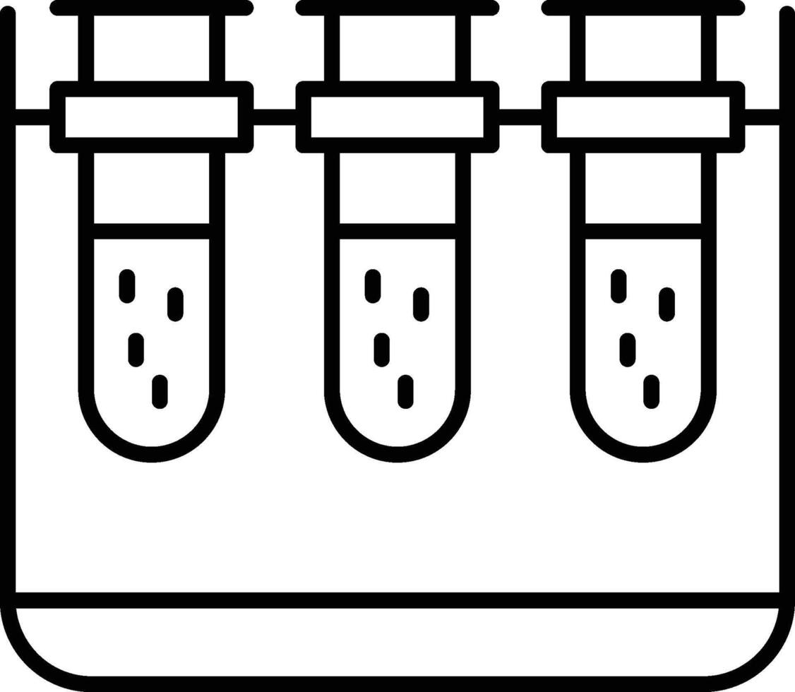 test tubes icon. Simple thin line, outline of Biology icons for UI and UX, website or mobile application vector
