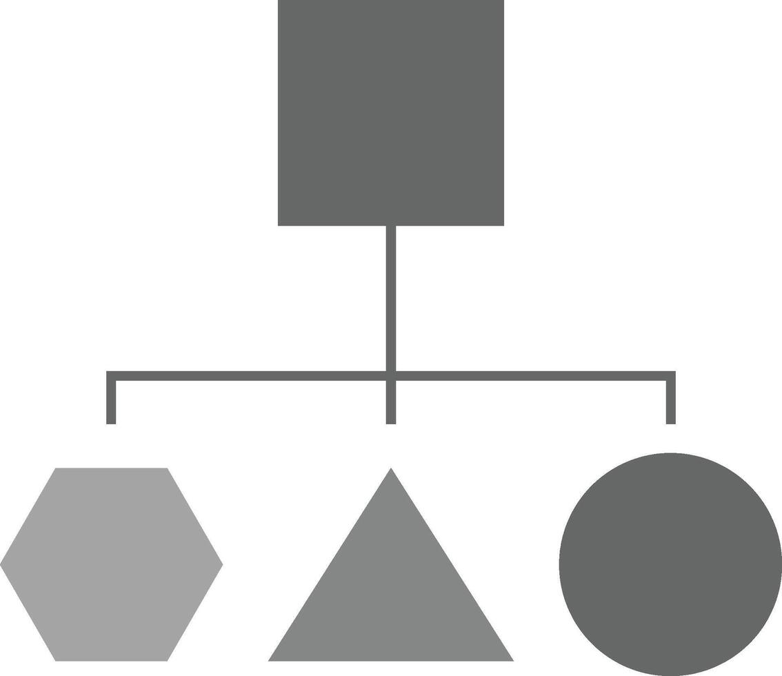 block diagram icon. Minimal schematic glyph for system diagrams and UI components on a white background. vector