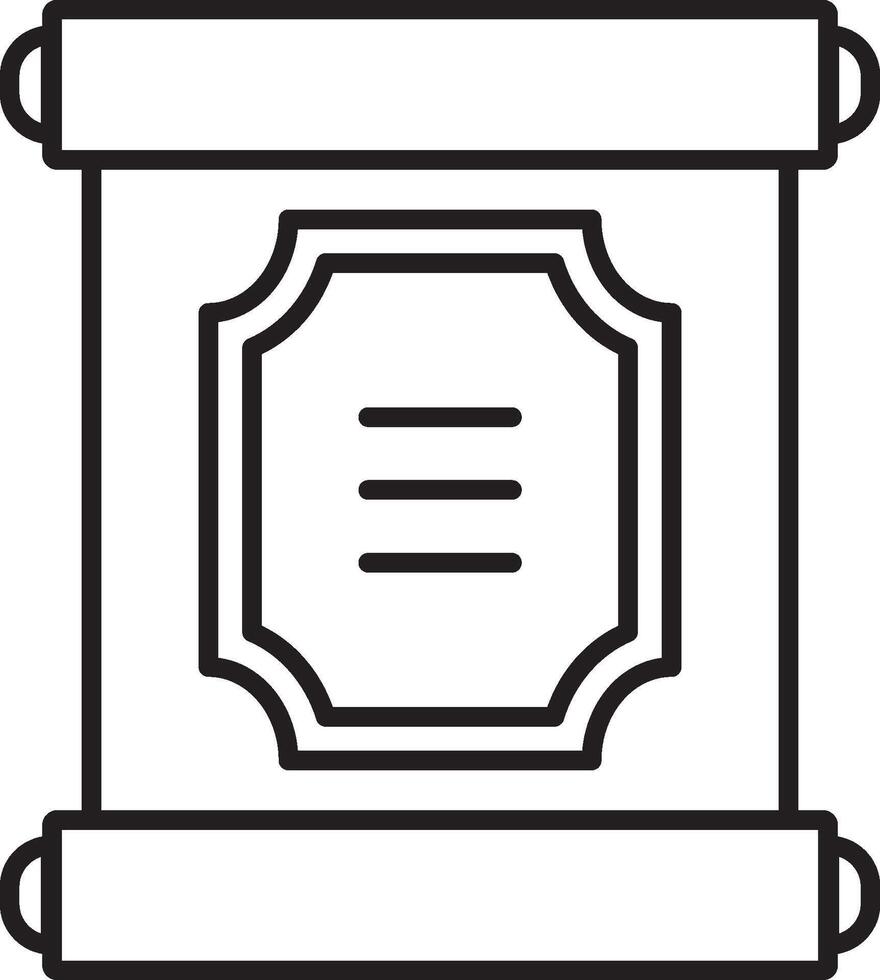 Chinese, paper, scroll icon. Simple thin line, outline of Chinese icons for UI and UX, website or mobile application on white background vector