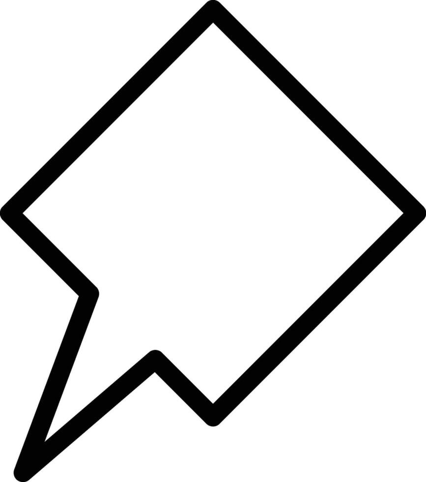 new message icon. Simple thin line, outline of chat bubble icons for UI and UX, website or mobile application on white background vector