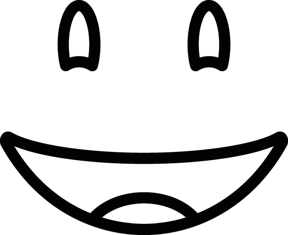 grinning, face, big, eyes icon. Simple thin line, outline of Emotion icons for UI and UX, website or mobile application on white background vector