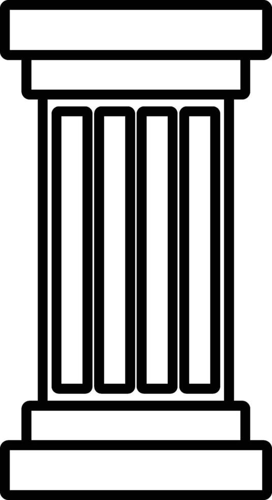 Column outline icon. Simple for UI and UX, website or mobile application on white background vector
