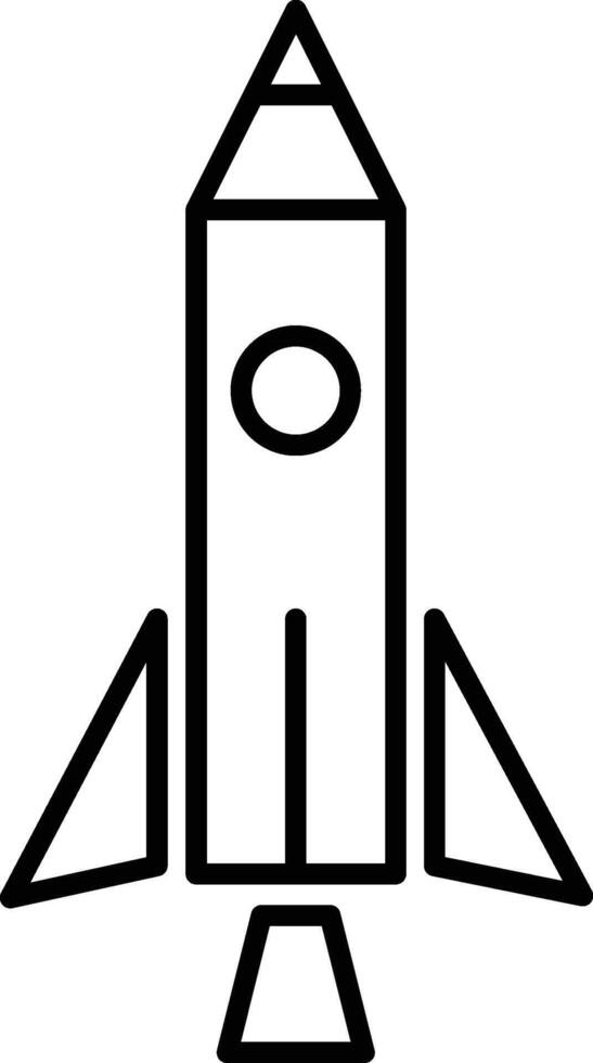 Rocket outline icon. Simple for UI and UX, website or mobile application on white background vector