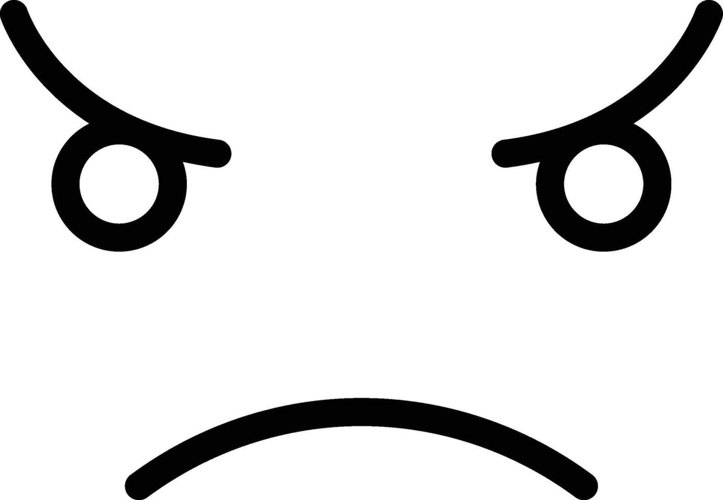 furious, face icon. Simple thin line, outline of Emotion icons for UI and UX, website or mobile application on white background vector