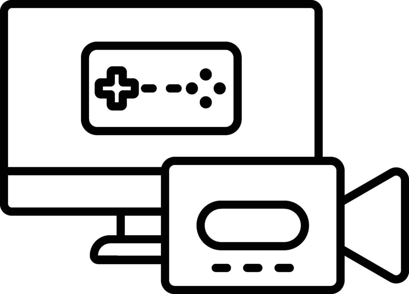 record, game, game controller icon. Simple thin line, outline of esport icons for UI and UX, website or mobile application on white background vector