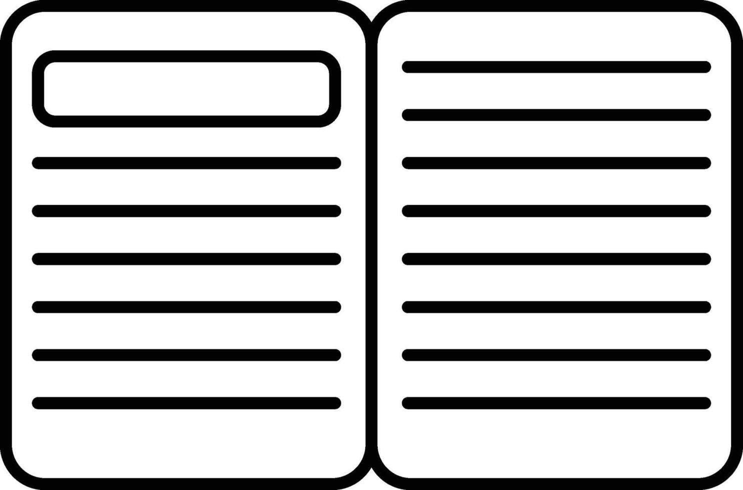 Book outline icon. Simple for UI and UX, website or mobile application on white background vector