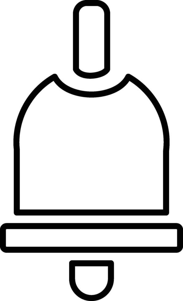 bell outline icon. Simple for UI and UX, website or mobile application on white background vector