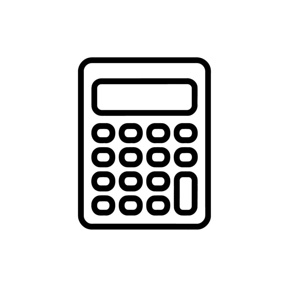 A Simple Calculator Icon for Financial or Mathematical Applications and User Interface Design Projects vector