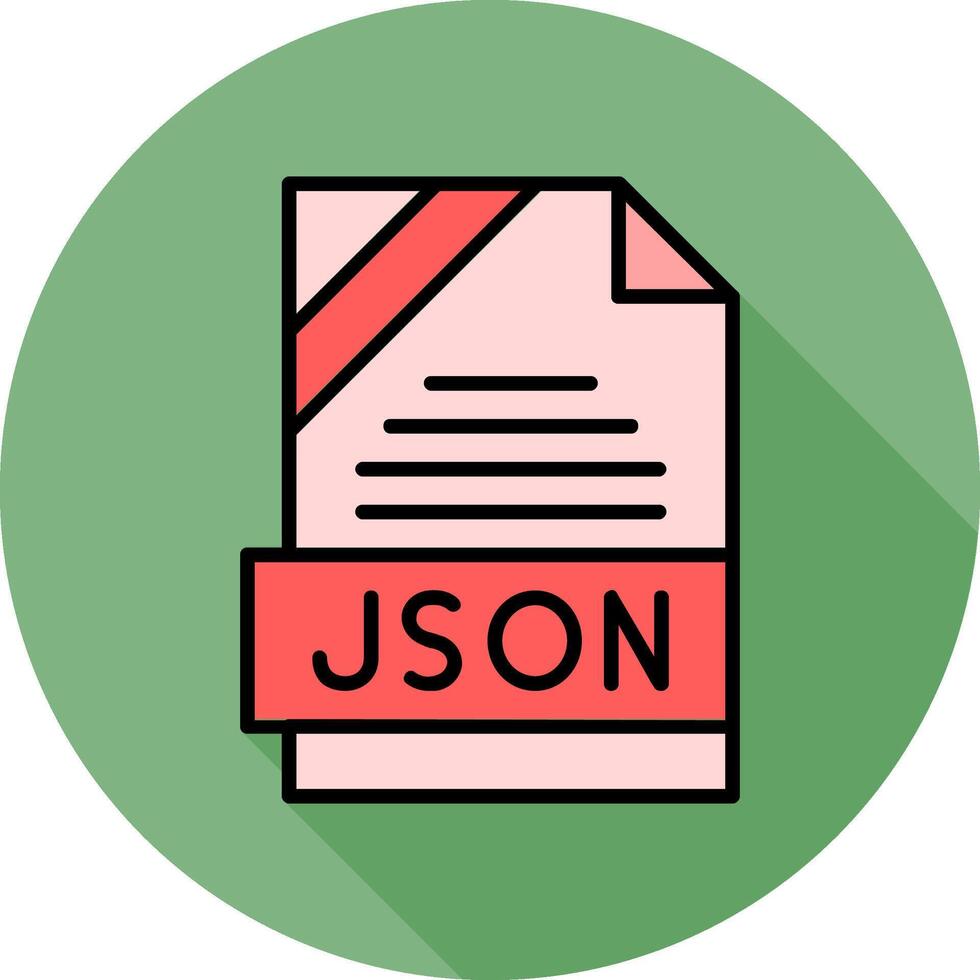 JSON Format Minimal Filled Circle Icon vector