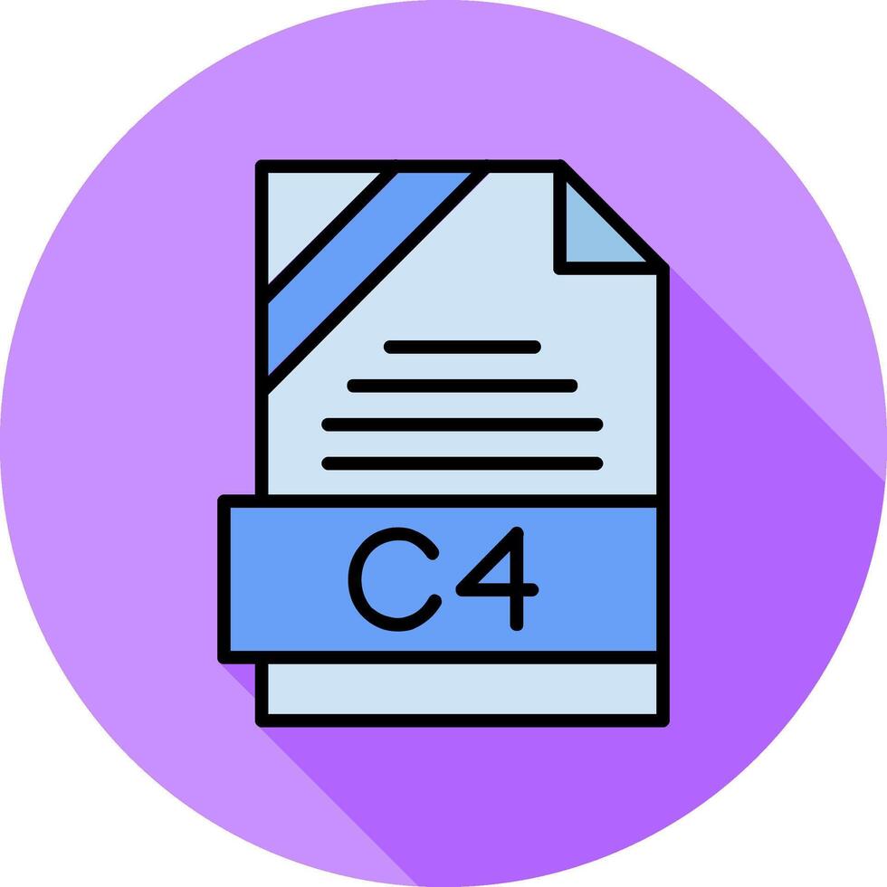 c4 Format Minimal Filled Circle Icon vector