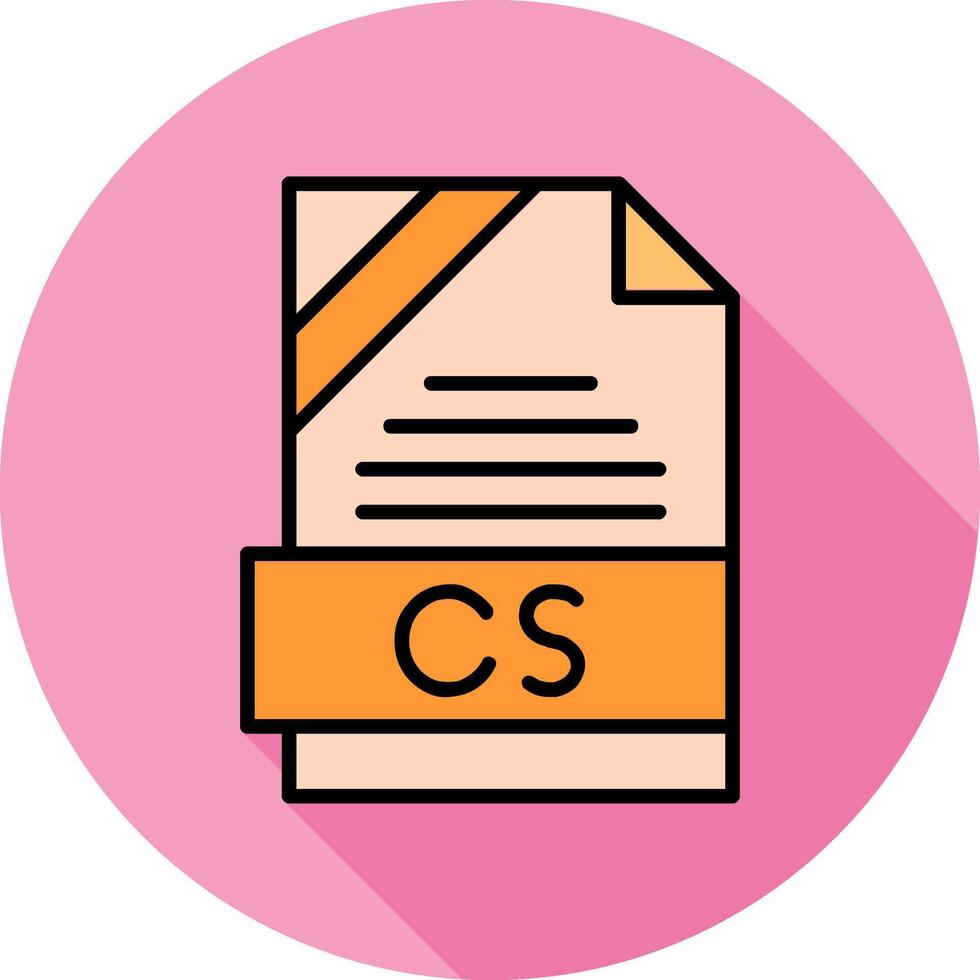 CS Format Minimal Filled Circle Icon vector