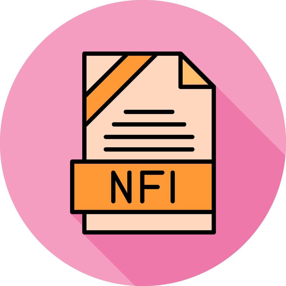 NFI Format Minimal Filled Circle Icon vector