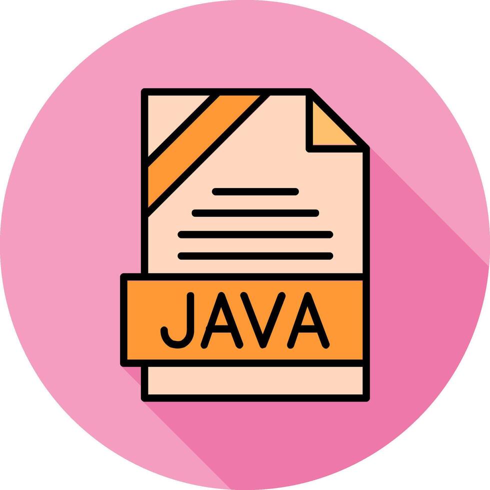 JAVA Format Minimal Filled Circle Icon vector