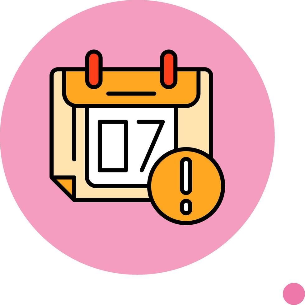 Calendar event Notification Minimal Filled Circle Icon vector