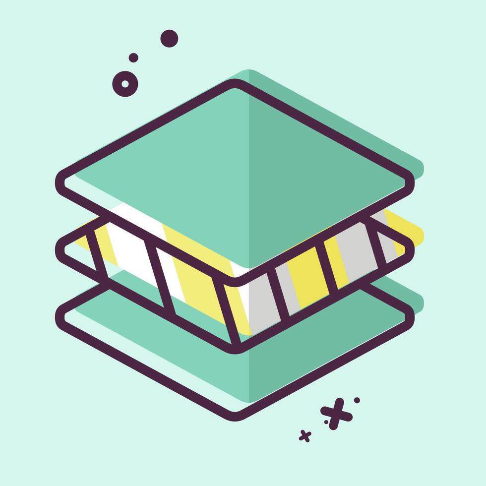 Icon Layers. related to Printing symbol. MBE style. design editable vector