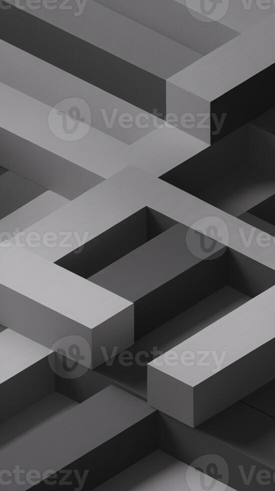 Abstract geometric shapes in varying shades of gray create a modern, minimalistic design. photo