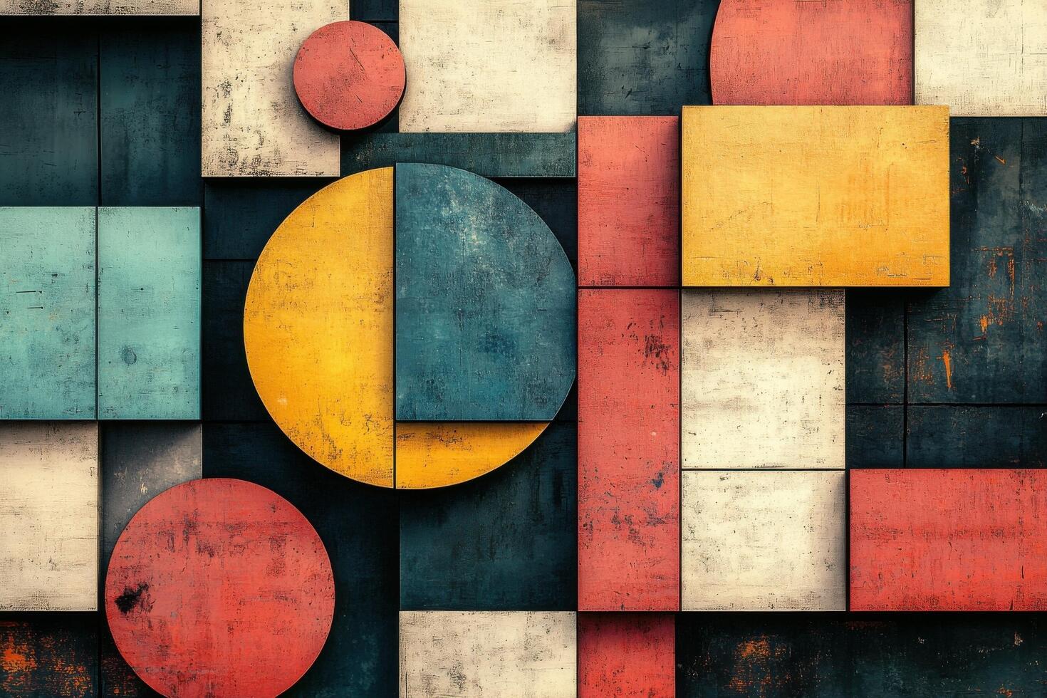 Colorful abstract background with geometric shapes photo