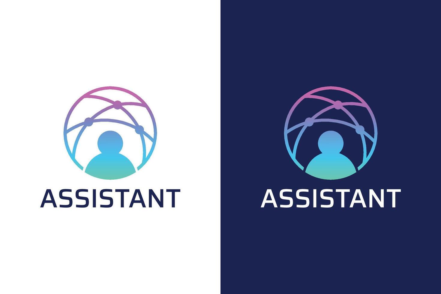 Assistant Business Smart Connection Logo Technology Communication Software vector