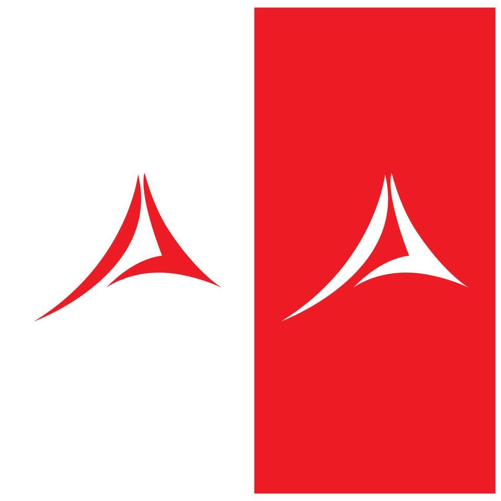 Logo design template initial letter A element with geometry. Modern and minimalist artistic vector